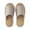 MUJI Grass Front Plain Natural 82103236 Slippers, Opening, XL/Linen Weave, Color, XL/26.5~28cm,