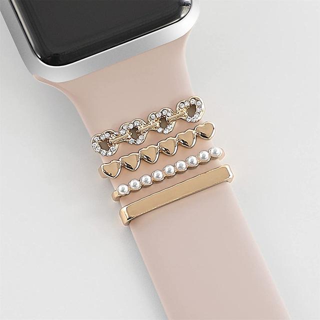 Decoration For Apple watch band series 8 7 6 5 4 se 9 Accessories Diamond Jewelry Charms for Samsung/Huawei watch fit 3 strap