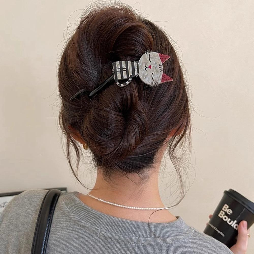 Hair Accessories Twist Hair Clip Cartoon Cat Long Hair Holder New Barrette Hairpin Women Gift