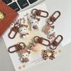 Очаровательный Милый Брелок Hello Kitty с Леопардовым Узором Мультяшный Брелок-Подвеска Sanrio Брелок для Рюкзака Подвеска на Сумку Девичьи Подарки