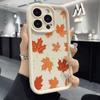 Чехол для телефона для Xiaomi Redmi Note 14 13 12 11 10 9 8 7 Pro/Plus 5G Противоударный Защитный Мягкий Чехол Дизайн с Рисунком Красного Листа