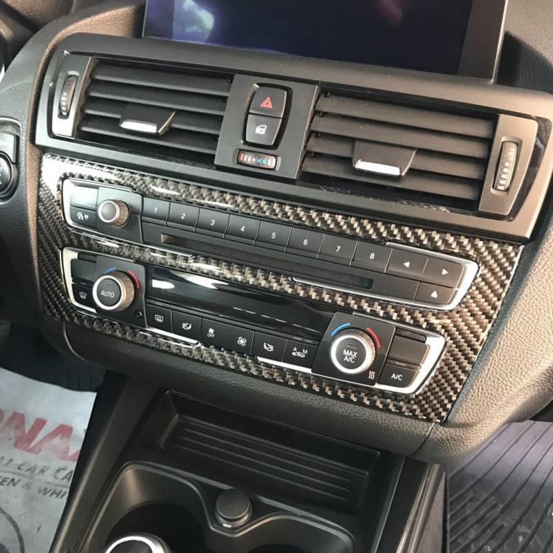 Наклейки на салон автомобиля из углеродного волокна, крышка консоли кондиционера, отделка, Стайлинг автомобиля для BMW F20 F21 1/2 серии