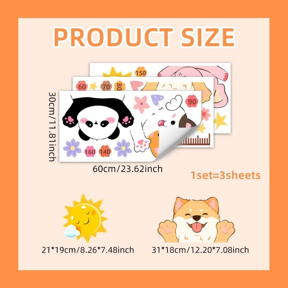 Self-Adhesive Self-Adhesive Wall Decals Waterproof Children's Height Chart Background Decorative