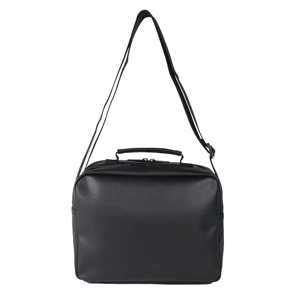 Shoulder Bag Large Capacity Box Embossed Logo [Universal Overalls] [Beige]