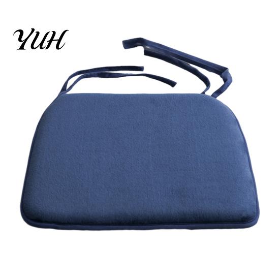 Cozy Velvet Seat Cushion for Daily Use Plush Chair with Ties, Soft Non-slip Cushion, 15.75" Pad Student Dorms x Warm Office Dining Anti-slip Thickened