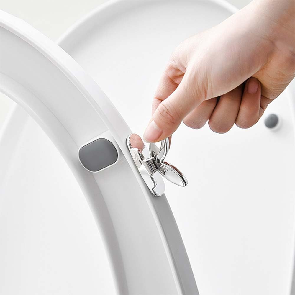 Contains 2 Toilet Seat Toilet Seat Bathroom Convenient To Keep Your Hands Toilet Etiquette Supplies That Are Great for Children and the Silver Pieces,