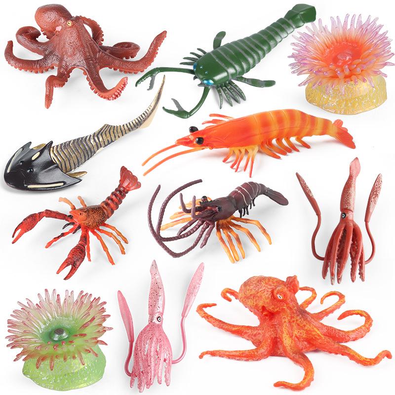 Marine Animal Simulation Models: Jellyfish, Octopus, Sea Shrimp, Sea Anemone, Squid, Horseshoe Crab, Crayfish, Arrowhead