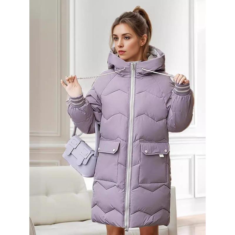 Пуховик женский средней длины корейский стиль свободный зимнее пальто утолщенная хлопковая куртка пальто хлопковая куртка модная