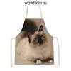 Cartoon Cute Cat Printed Sleeveless Apron Black Kitchen Apron Women Cooking Apron Home Baking Antifouling Antifouling Bib