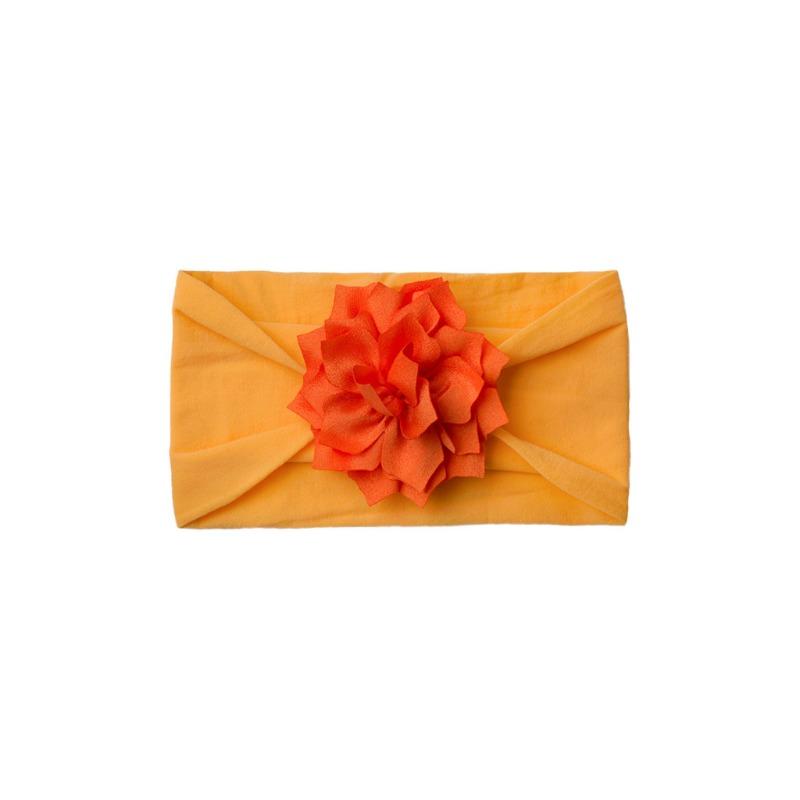 New flower soft baby headscarf, cute and comfortable solid color baby fontanelle headband, children's accessories