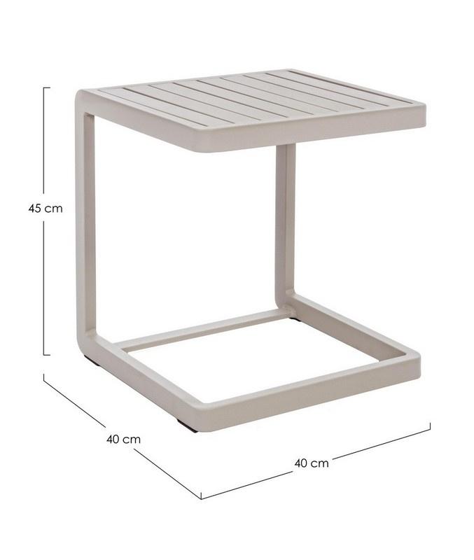 Bolzano Kolli Garden Table 40X40 Beige Auxiliary To The Deckchair