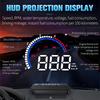 M13 Автомобильный HUD OBD2 Проектор на лобовое стекло КМ/ч, Мили/ч Сигнализация скорости Обороты Температура воды Напряжение Расход топлива