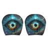 2 Pcs Ghost Headrest Covers 2D Stretch Neck Pillowcase Terrifying Car Interior Decor  Universal Fit