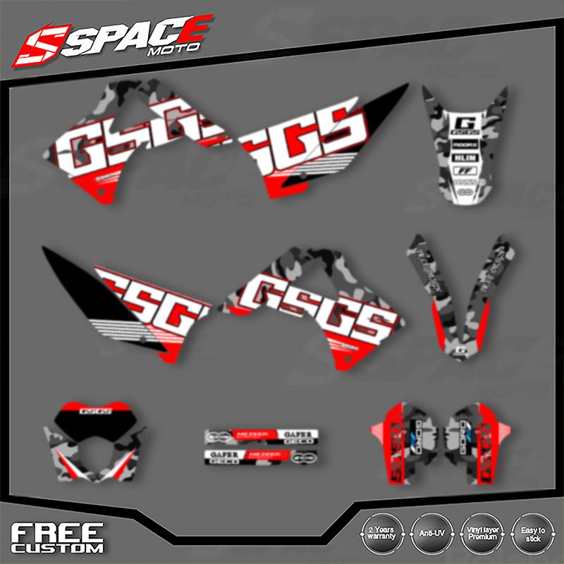 SPACE Custom Motorcycle Graphics Background Decal for GASGAS 2010 2011 EC MC Decals Stickers Kits 01