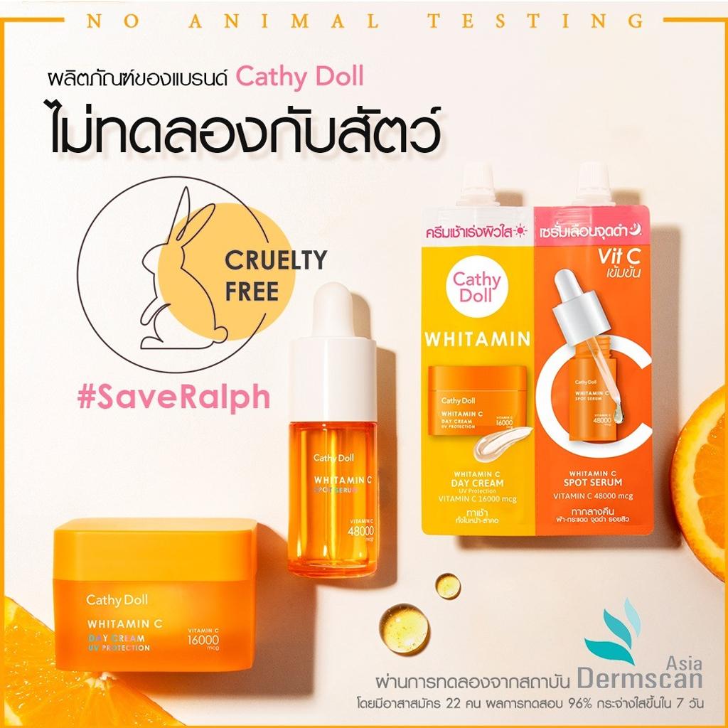 Karmart CATHY DOLL WHITAMIN C DAY CREAM & WHITAMIN C Spot SERUM 6 мл+6 мл - Тайский уход за кожей