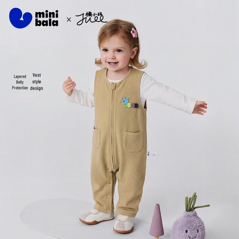 Minibala Унисекс Детский комбинезон-жилет из смесовой хлопковой ткани