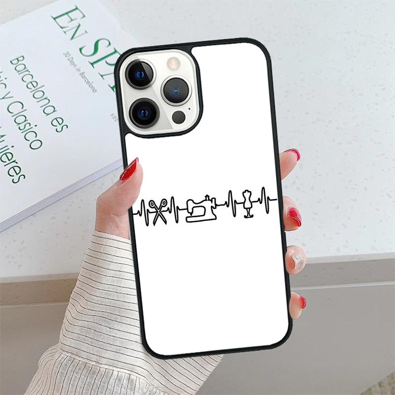Sewing Machine Pattern Phone Case For IPhone 18 17 Air 15 16 16e 14 13 Pro Max Coque 12 11 Pro Max PLUS fundas cover