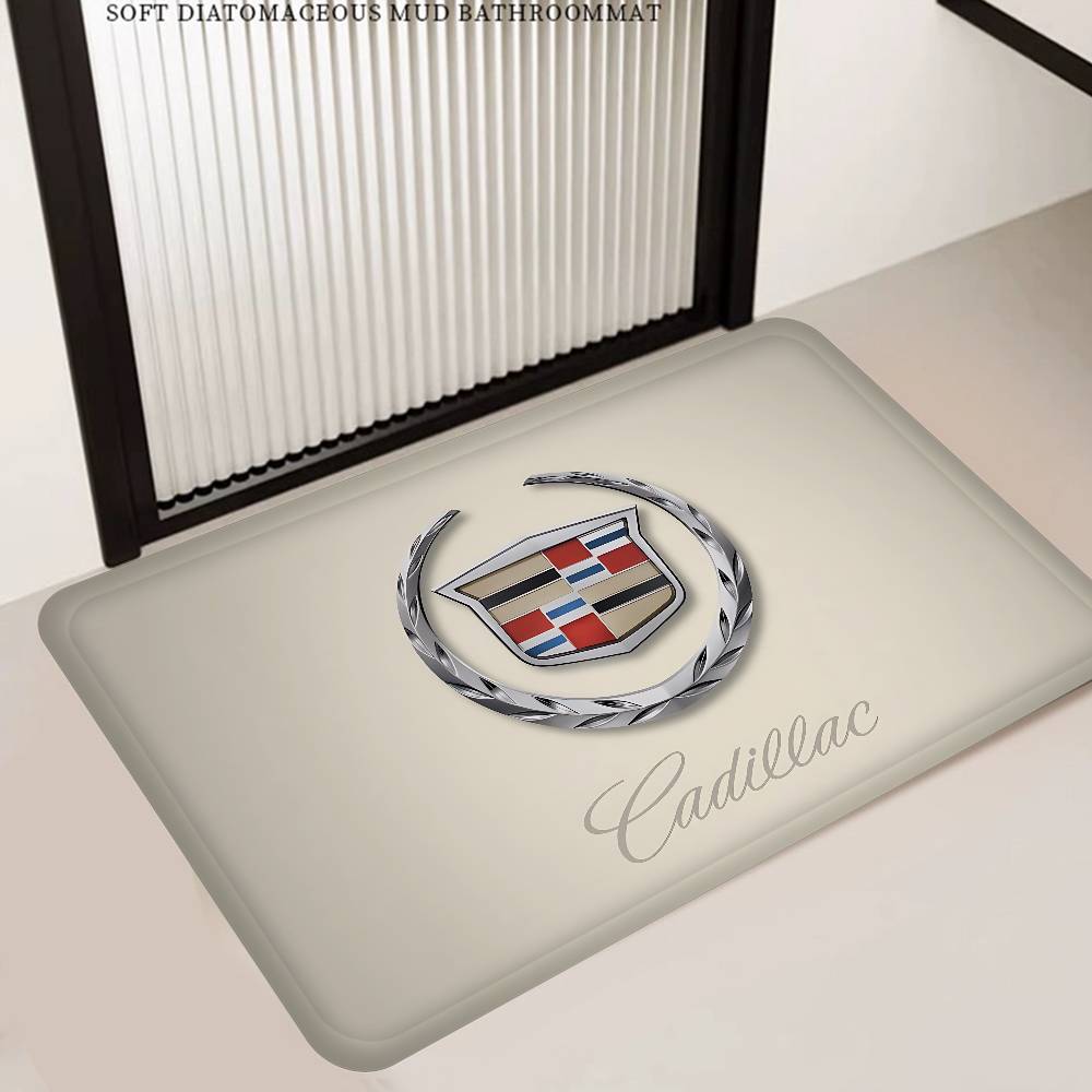 AABKH1 C-Cadillac Car Door Mat Washable Non-Slip Living Room Sofa Chairs Area Mat Kitchen Doormat Area Rug