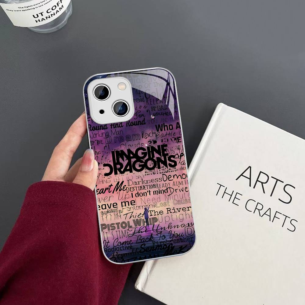 Popular Band I-Imagine D-Dragons For IPhone 14 13 12 Mini 11 Pro XS Max X XR 14 Plus Tempered Glass Cover