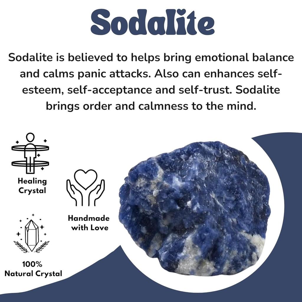 Sodalite Blue Natural Rough Crystal Stone for Reiki Healing and Crystal Healing Stone, Sodalite Gemstone Rough