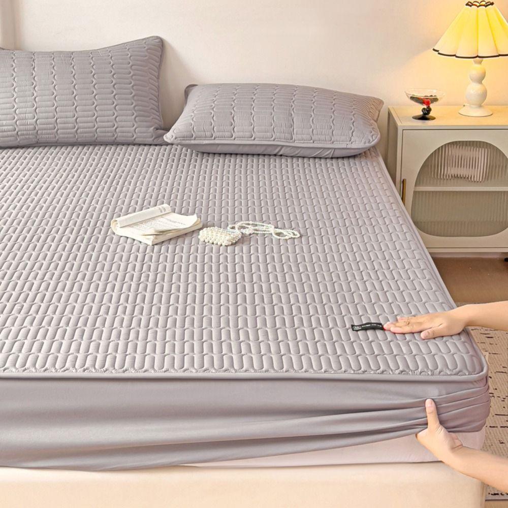 5FT/5.9FT Anti-Slip Mattress Cover Breathable Bedding Cover Durable Fitted Sheet For All Seasons