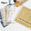 50PCS Kitchen Food Grade Baking Bread Oil-paper Wrappers Grease-proof Wax Paper