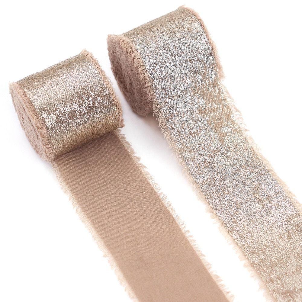 Solid Color DIY Sewing Crafts 5 Yards Flower Bouquet Gift Packaging Ribbon Silk Ribbon DIY Sewing