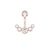 Party Bar 316L Surgical Steel Gifts Women Body Jewelry Belly Button Ring Crystal Curved Navel Ring