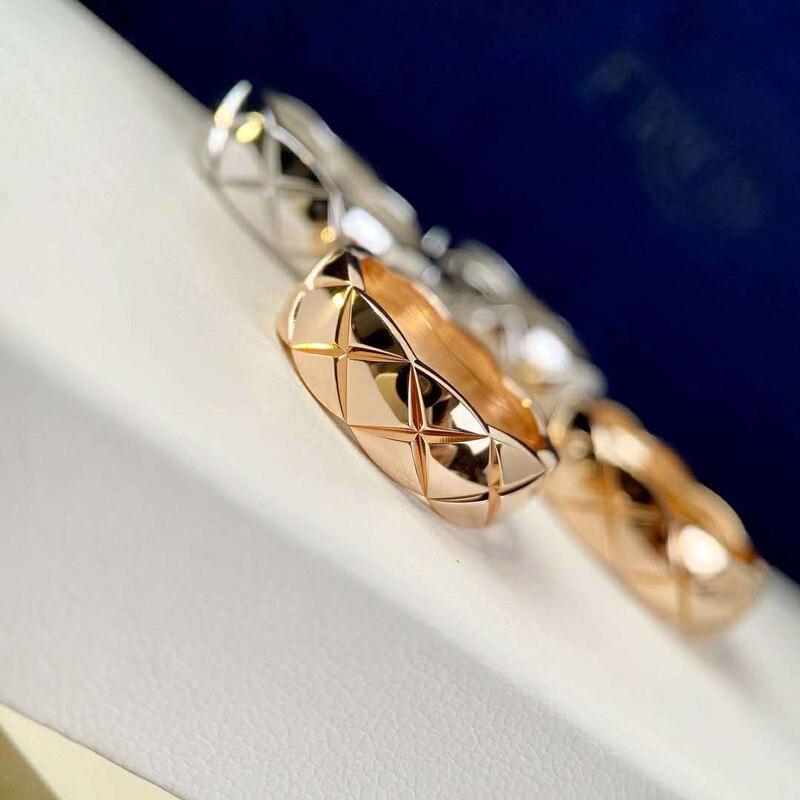 Кольца с гладким ромбическим узором 6 мм, полированная нержавеющая сталь, геометрическое мужское и женское эксклюзивное обручальное кольцо для пары