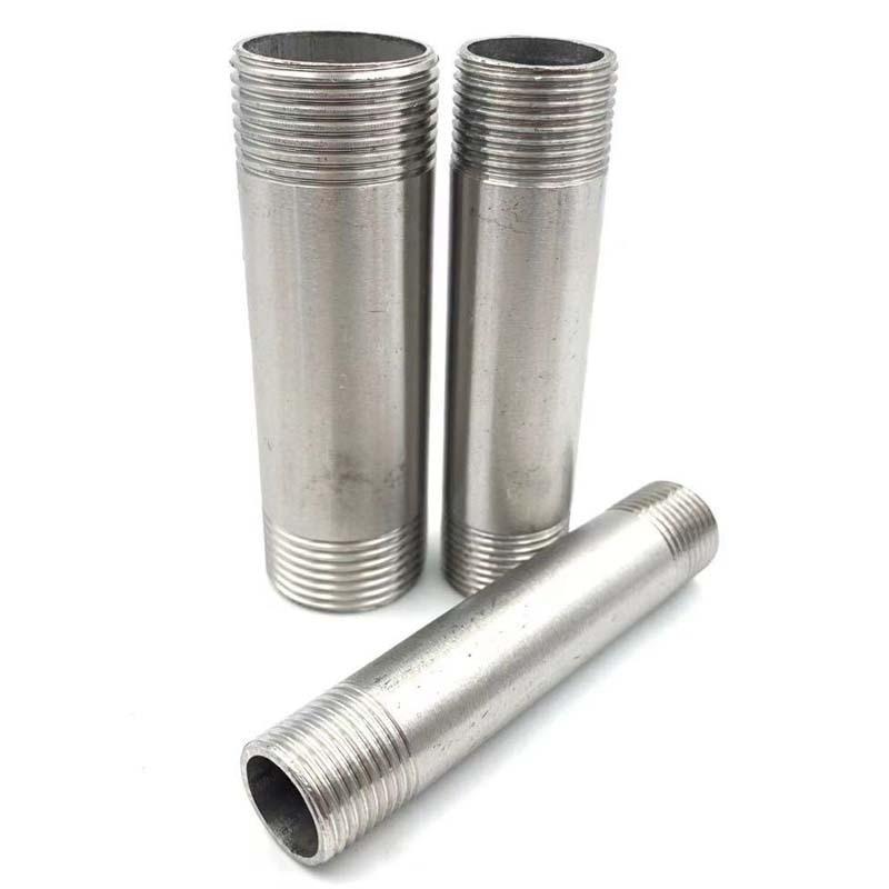 Длина 100/150/200/300 мм 1/4" 3/8" 1/2" 3/4"-2” BSP Наружная резьба Длинный ниппель 304 Нержавеющая сталь Трубный фитинг Соединитель Адаптер