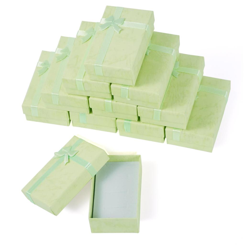 12Pcs Black Small Jewelry Gift Boxes 3.19x2.03 Inch Bracelet  Earring Packaging Boxes With Lids Bowknot for Easter Valentines Day Jewelry Display