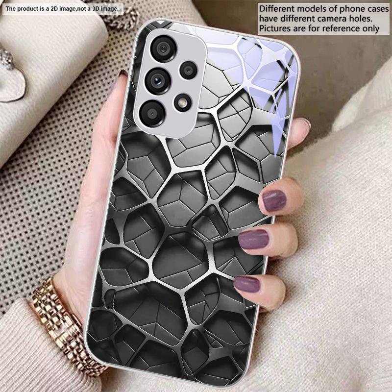 Hexagonal honeycomb core For Samsung S22 S8 S9 10 20 Ultra S21 Pro S22 Plus S23 FE S24 Ultra S25 Edge S25Ultra Glass Phone Case