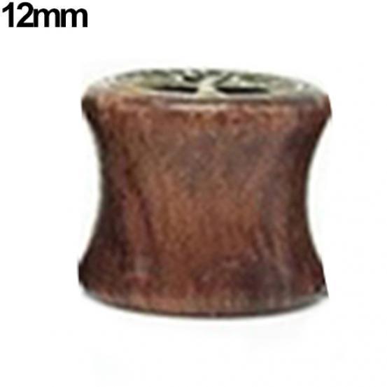 1 шт., 8/10/12/14 мм, туннель для плоти, Древо жизни, деревянные беруши с двойным расклешенным манометром