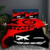 Black Red Splicing Design 3D Printed Duvet Cover Interesting Style Bedding Set Polyester Soft Comfortable Quilt Cover Pillowcase