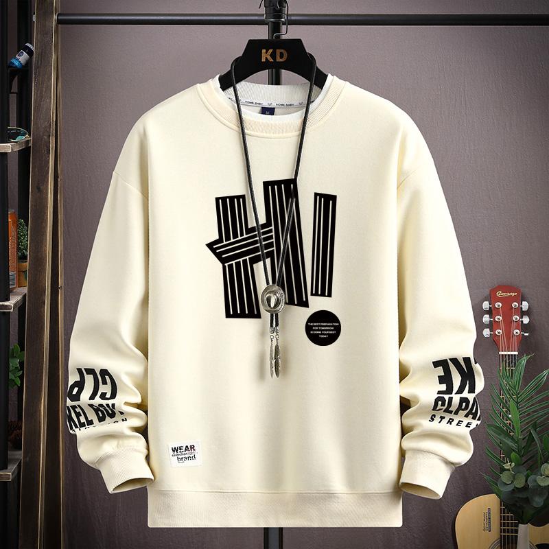 Spring  Autumn Men's Sweatshirt Japan Cartoon Cat Sportswear Long Sleeved O Neck T-shirt  Harajuku High Street Men Clothing 2024