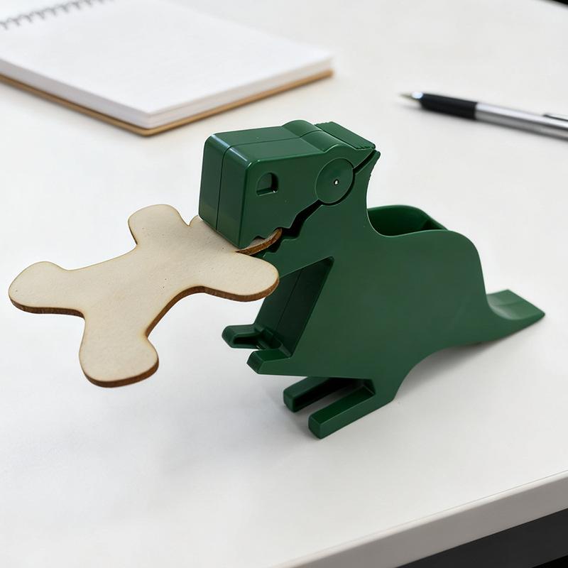 Настольный держатель для заметок Зеленый динозавр Клипса для Post-It Креативный держатель для визиток Органайзер Хранение Забавный настольный декор