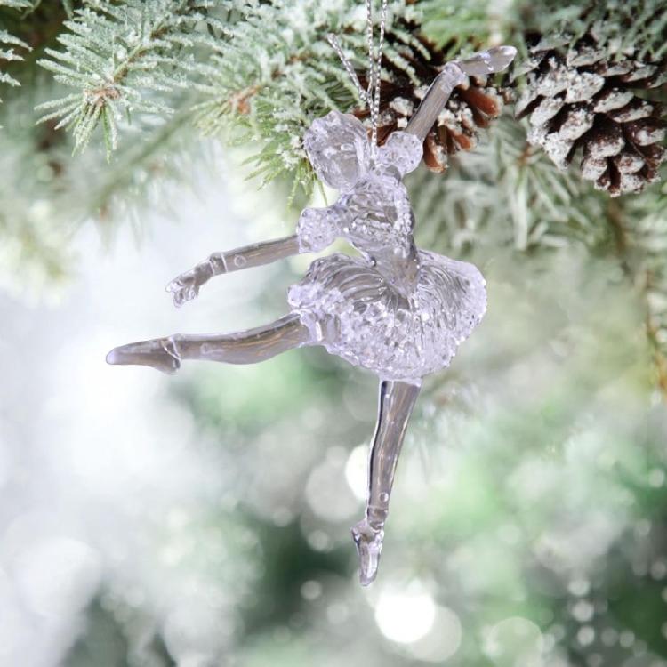Рождественское украшение «Балерина», праздничный акриловый декор, подвеска для показа в помещении и в машине