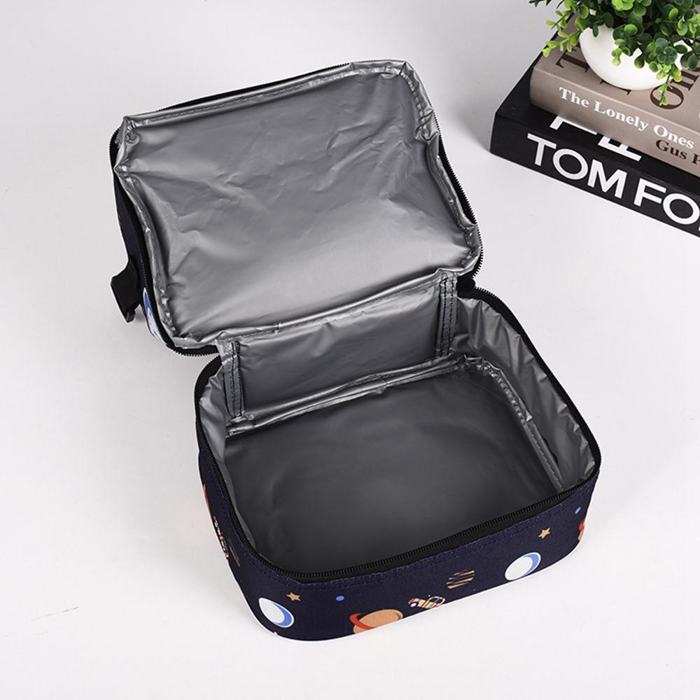 Insulated Lunch Bag Kids Students Large Capacity Thermal Food Carrier Bag with Shoulder Strap