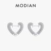 Original 925 Sterling Silver Luxury Hearts Ear Buckles Gorgeous Fashion Hoop Earrings For Women Jewelry Wedding Gift