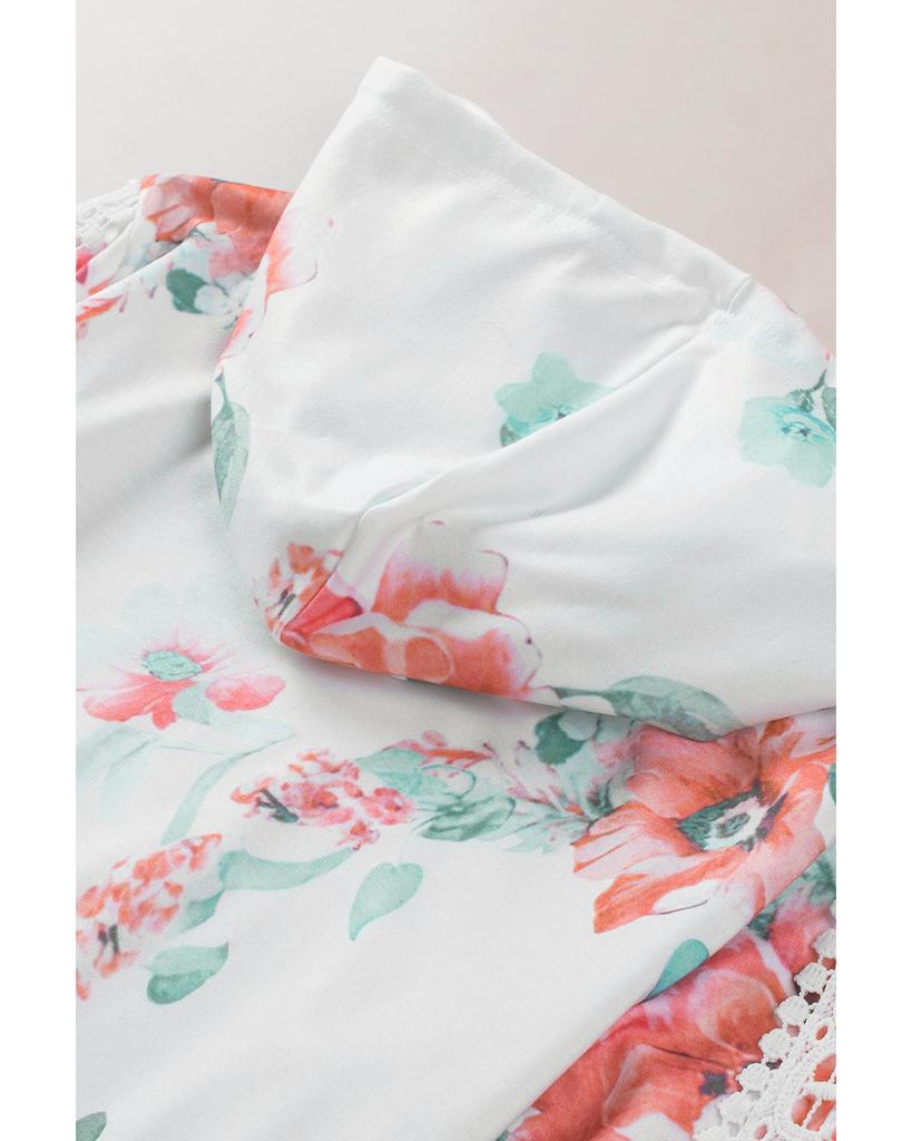 Azura Exchange Худи с длинными рукавами и контрастным кружевом