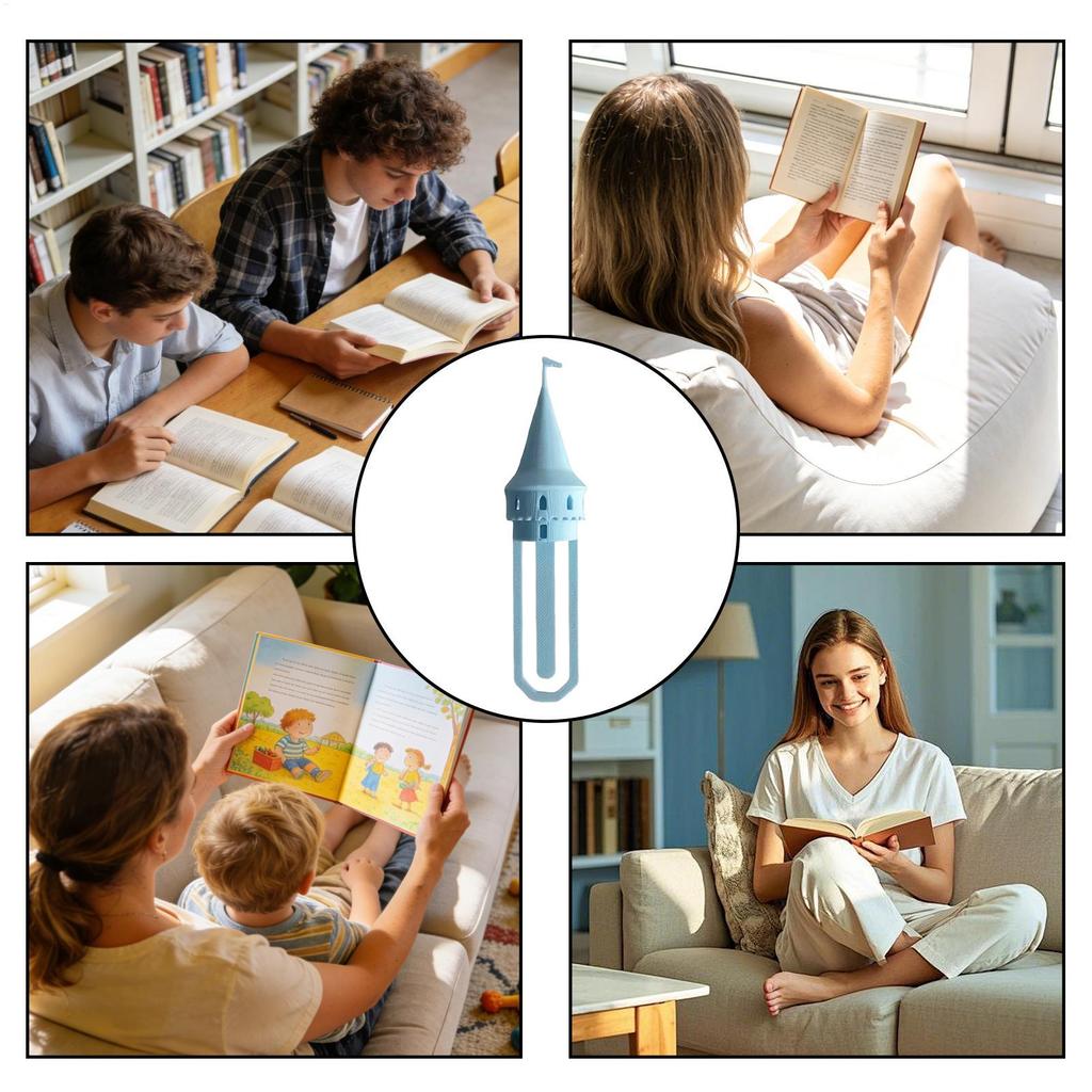 3D Printed Castle Tower Bookmarks Funny Page Holder Clip Novelty Cute Book Accessory for Women Men Teacher Teens, School Study