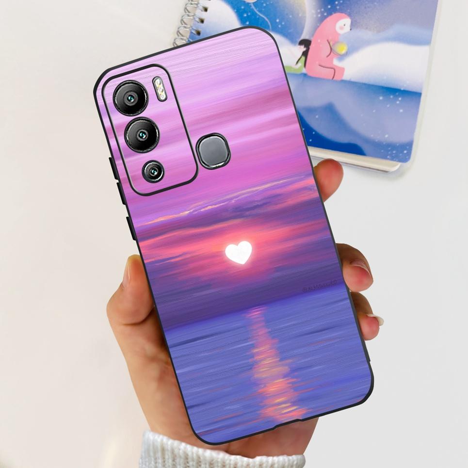 For Infinix Hot 12i Case Hot 12 12Play Cute Fashion Soft Silicone Back Cover For Infinix Hot12 Hot 12 Play NFC Phone Bumper Etui