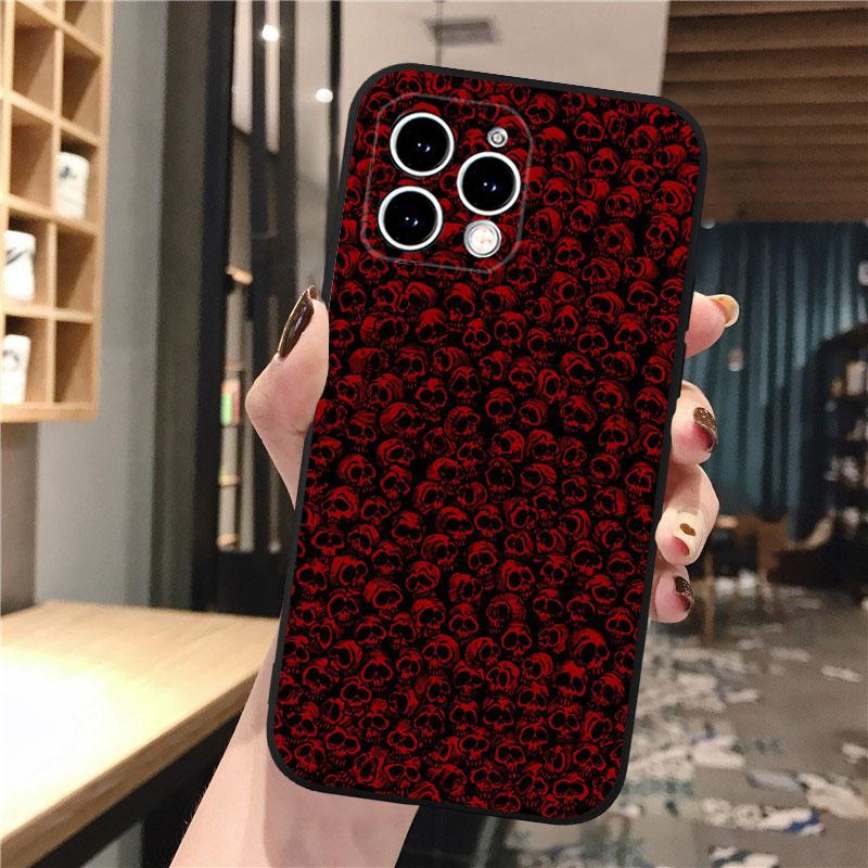 Чехол для телефона с изображением черепа для iPhone 15 14 Pro Max 13 12 11 Pro Max XSMax XR 12 13 mini 14 Plus Shell