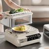 220В Проникающий Электрический Пароварка Многофункциональный Визуальная Паровая Коробка Многоуровневая Большая Вместимость Паровая Кастрюля Пароварка Плита