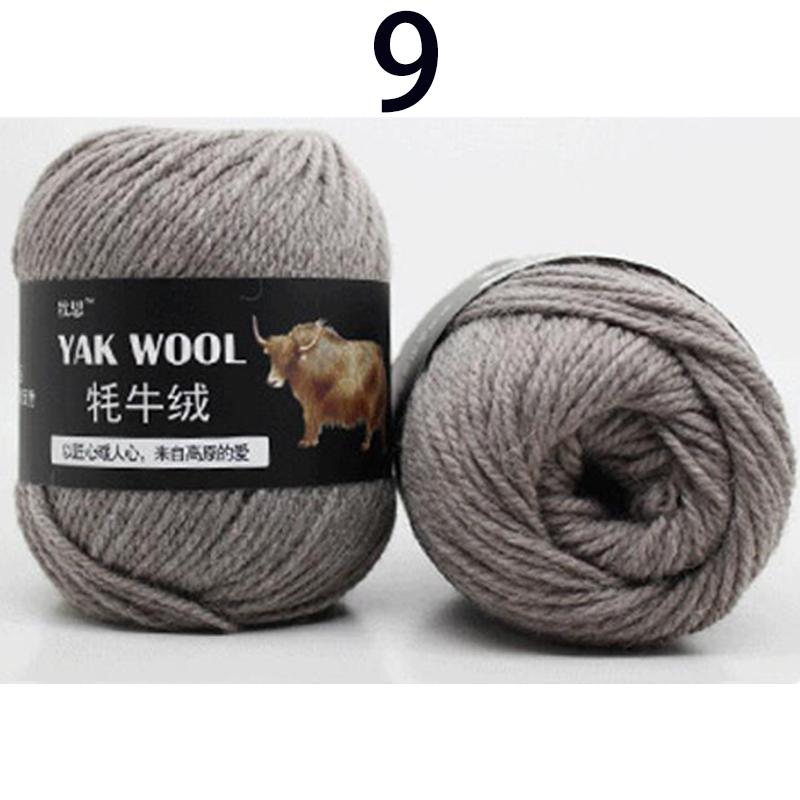 Yak Fluff Yarn Needle Knitted Scarf Jacket Material Hand Woven Medium Thick Yarn Wool Yarn Multi-Color Soft DIY Gift