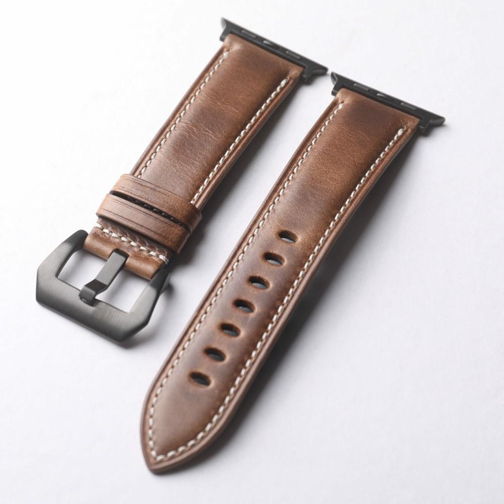 Классический ремешок из натуральной кожи ручной работы из США, Чикаго, подходит для часов Galaxy Watch Ultra, 47 мм, винтажный, мягкий, мужской браслет коричневого цвета