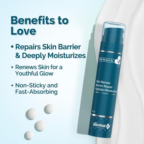 Дерма Ко. x Dr.V Skin Renew Barrier Repair Peptide Moisturizer-пептид и витамин C-50 мл& Глубоко увлажняет и укрепляет кожный барьер