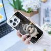 Забавный Милый Кот Чехол для Телефона Для iPhone 16,15,14,13,12,17,Pro,MAX белый Матовый Ударопрочный Чехол