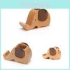 Modern Wooden Elephant Pen Holder With Phone Dock For Workspace And Bedroom