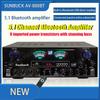 888BT Двухдинамический Экран Цифровой Bluetooth Усилитель HiFi Стерео Звук Усилитель Для Дома Автомобиля Театра Караоке Совещания Макс. 4000 Вт